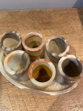 Load image into Gallery viewer, Mexican Agate Shot Glass Set