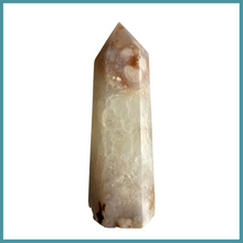 Load image into Gallery viewer, Flower Agate in Clear Quartz Tower
